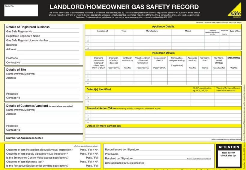 Landlord Gas Safety Certificates